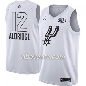 Camiseta Hombre San Antonio Spurs LaMarcus Aldridge 12 2018 All Star Jordan Brand Blanco Swingman
